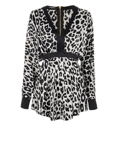 Balmain Animal Print Mini Dress, front view