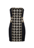 Balmain Embellished Tube Mini Dress, front view