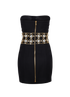 Balmain Embellished Tube Mini Dress, back view