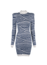 Balmain Sequin Embellished Striped Dress, front view