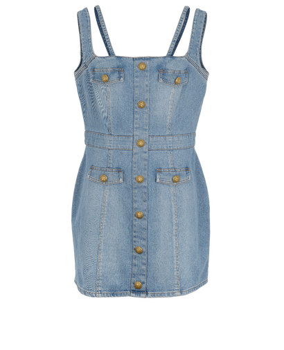 Balmain Denim Mini Dress, front view