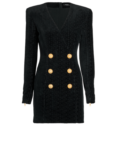 Balmain Monogram Mini Dress, front view