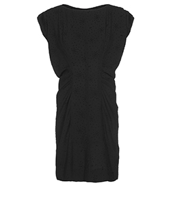 Balenciaga Velvet Spotted Dress, Rayon, Black, UK 6