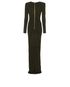 Balmain Studded Maxi Dress, back view