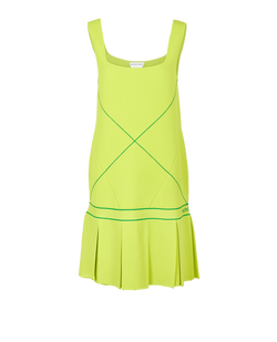 Bottega Veneta Sleeveless Mini Dress, Viscose, Fluo Green, SZ M, 3*