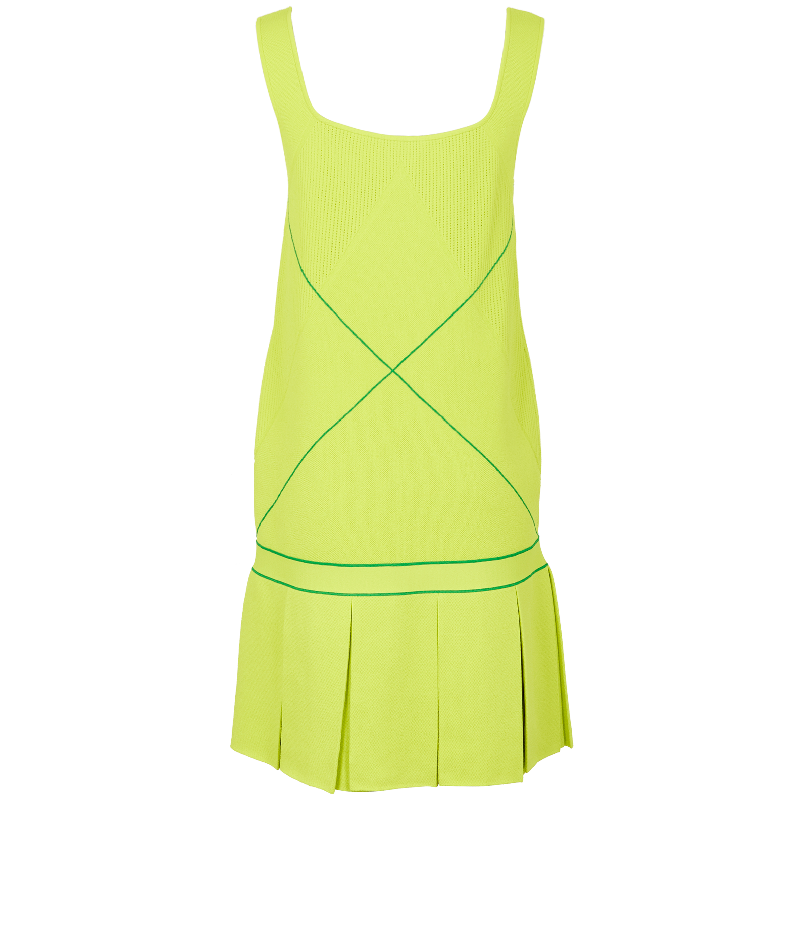 Bottega Veneta Sleeveless Mini Dress, &pound;180, Clothing, Green, Viscose, Back view
