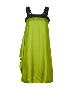 Bottega Veneta Draped Mini Dress, silk, green, 6, 3*