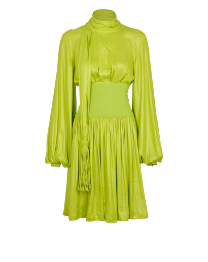 Bottega Veneta Tassel Dress, &pound;180, Clothing, Green, Polyester, Front view