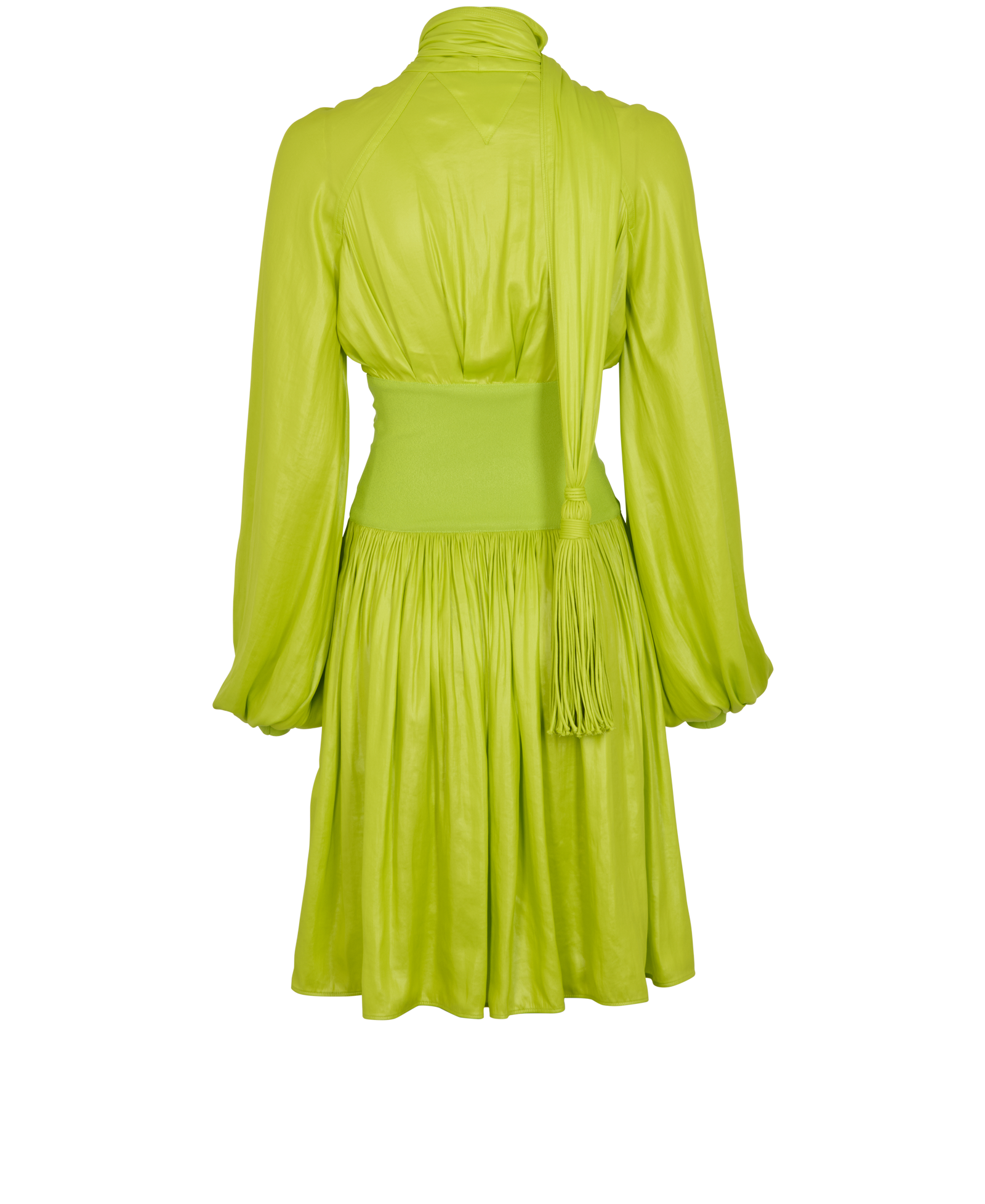 Bottega Veneta Tassel Dress, &pound;180, Clothing, Green, Polyester, Back view