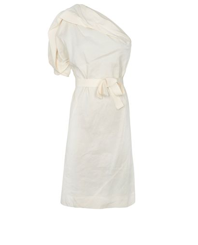 Bottega Veneta Off Shoulder Draped Dress, front view
