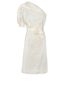 Bottega Veneta Off Shoulder Draped Dress, front view