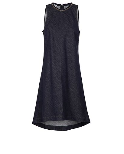 Brunello Cucinelli Denim A-Line Dress, front view