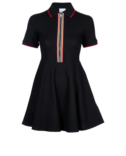 Burberry Icon Stripes Polo Shirt Dress, front view