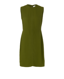 Burberry Sleeveless Midi Dress, Viscose,Green, UK10, 3*