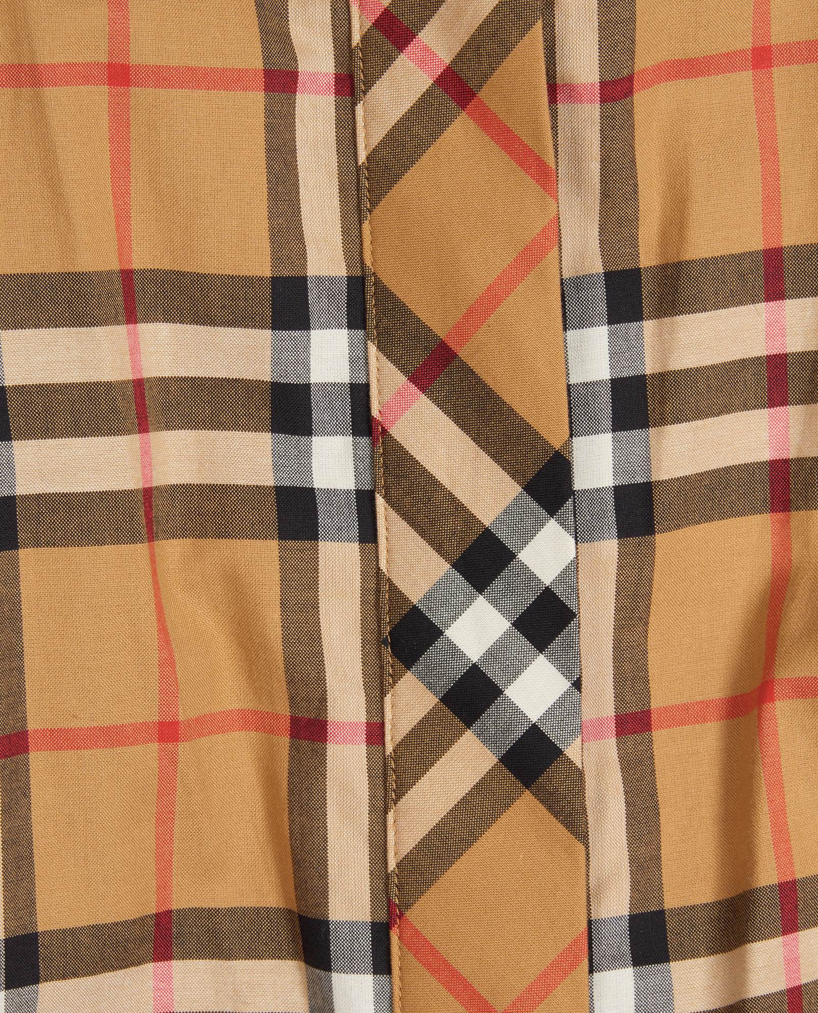 Burberry Check Print Tie-Neck Sleeveless Dress, &pound;195, Clothing, Beige, Cotton, Other view