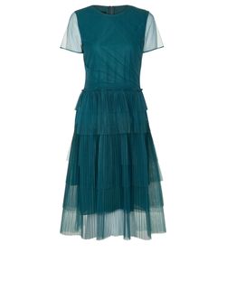 burberry prorsum green dress Silk Mini Dress