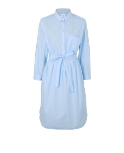 Burberry Belted Shirt Dress, Cotton, Blue, UK 16, 1*