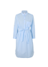Burberry Belted Shirt Dress, &pound;220, Clothing, Blue, Cotton, Front view