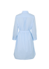 Burberry Belted Shirt Dress, &pound;220, Clothing, Blue, Cotton, Back view