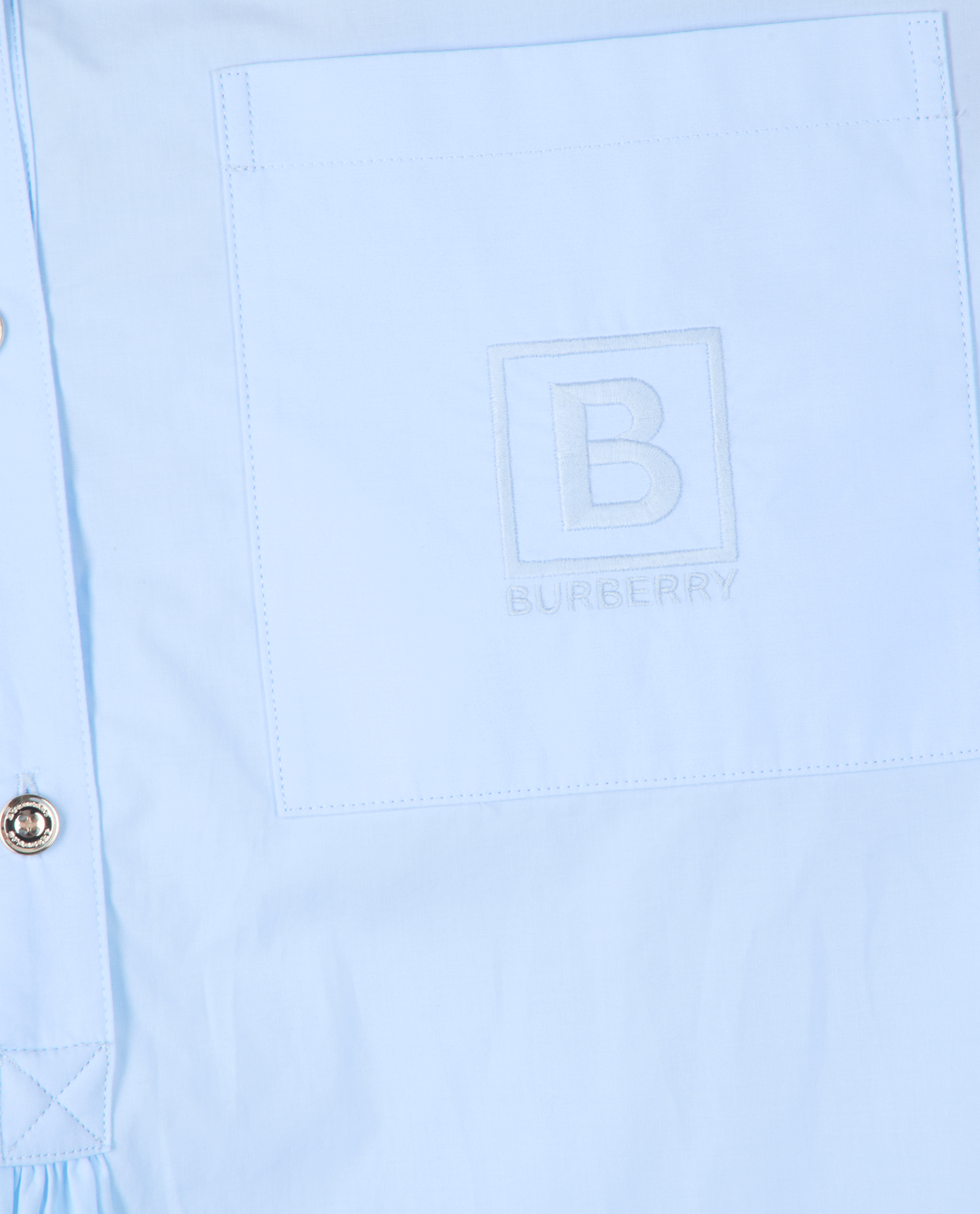 Burberry Belted Shirt Dress, &pound;220, Clothing, Blue, Cotton, Other view