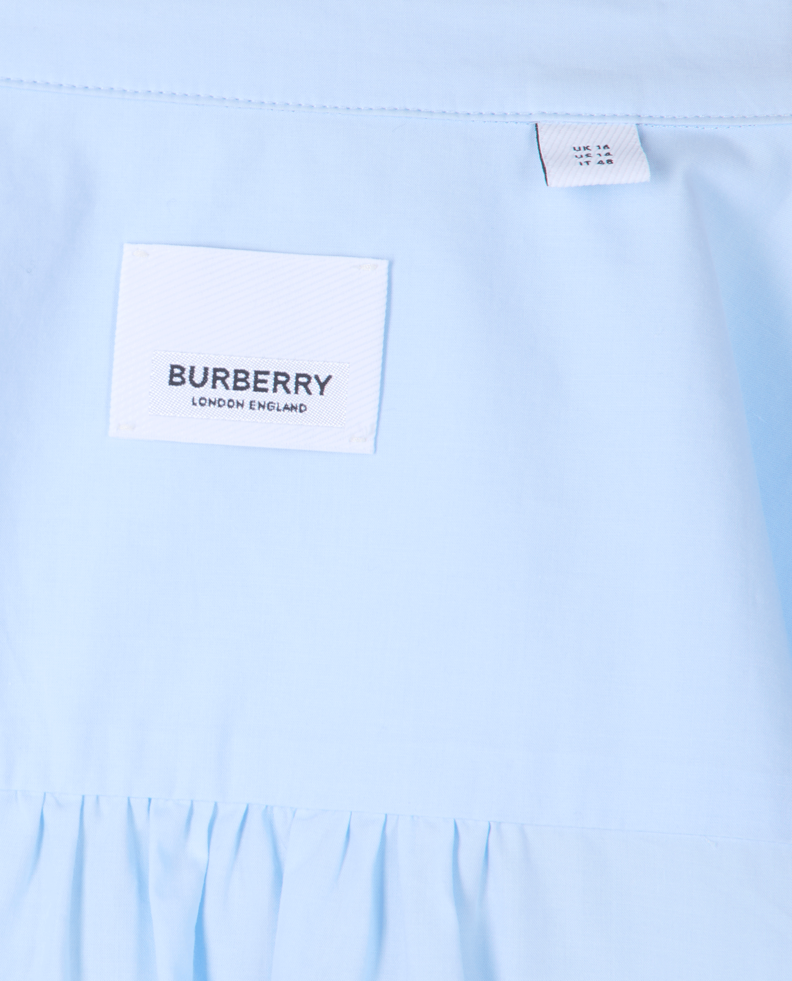 Burberry Belted Shirt Dress, &pound;220, Clothing, Blue, Cotton, Other view