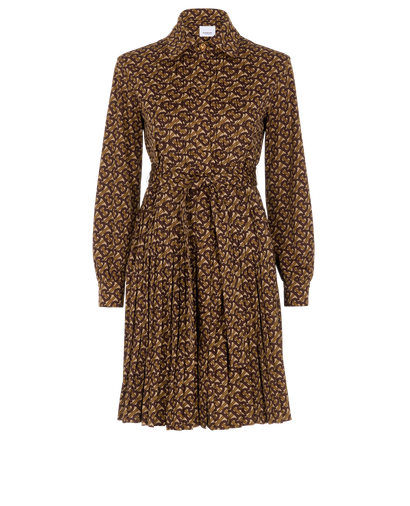 Burberry Pleated TB Monogram Dress, front view