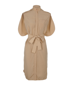 Burberry Shirt Dress, Lyocell, Tan, UK2, 3*