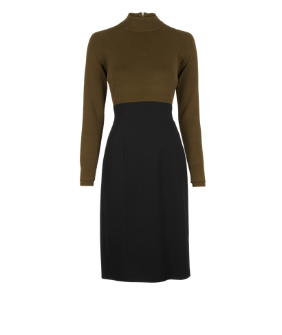Burberry Long Sleeve Midi Dress, front view