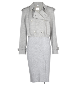 Burberry Trench Dress, Wool, Grey, MII, Sz 8, 3*