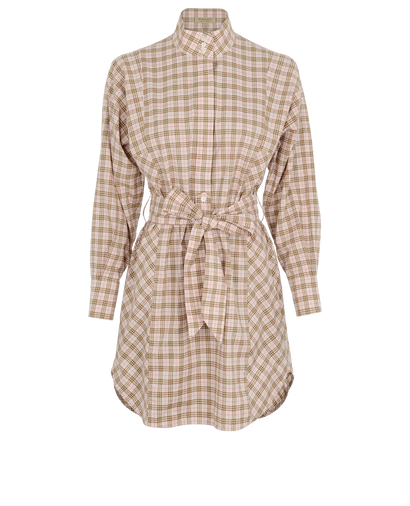 Burberry Check Tie Waist Dress, front view