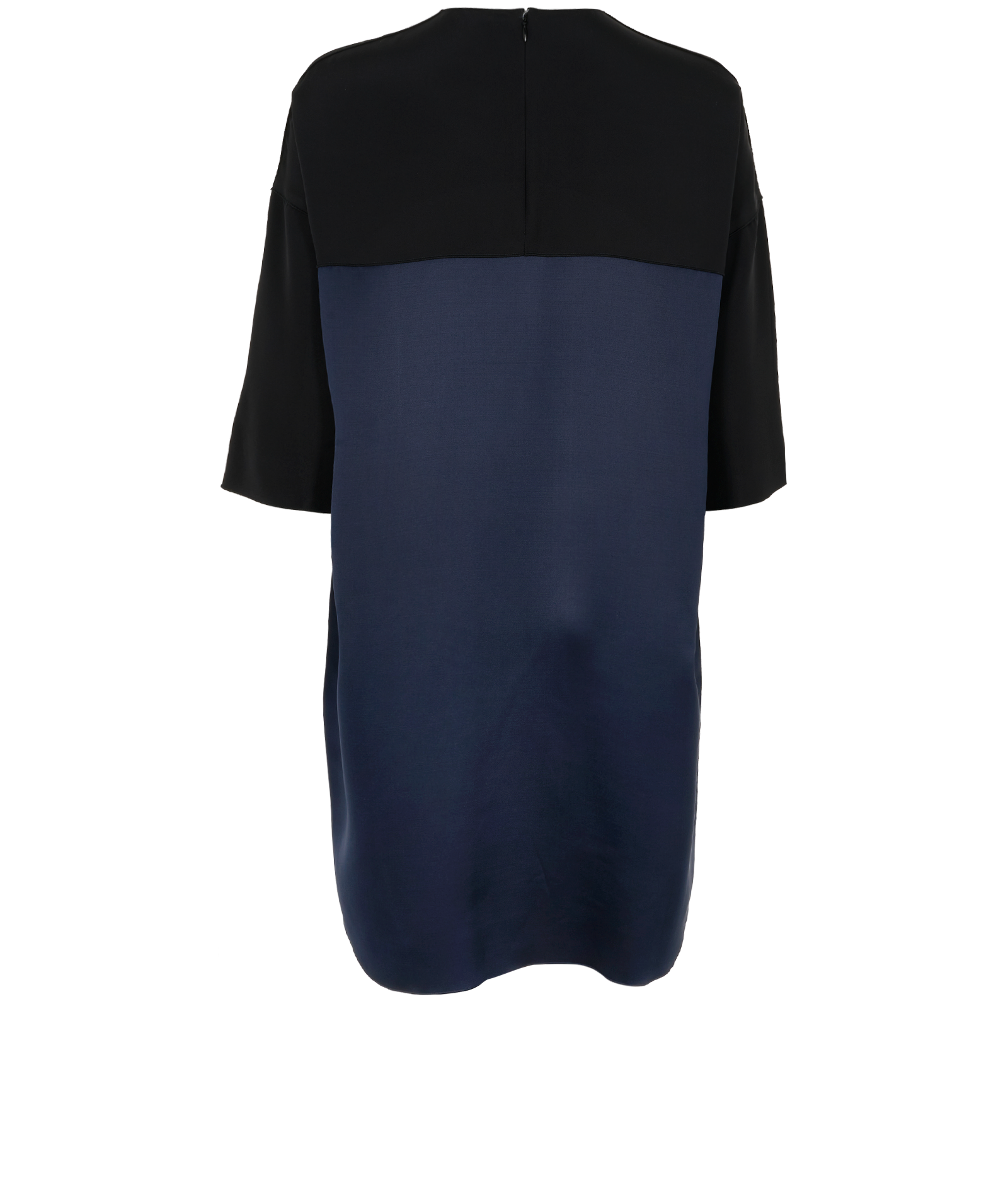 Celine Block Tunic Dress, &pound;80, Clothing, Black/Navy, Silk, Back view