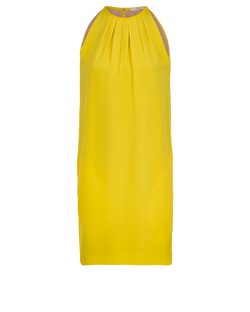 Celine Halterneck Dress, Silk, Yellow, UK12, 2*