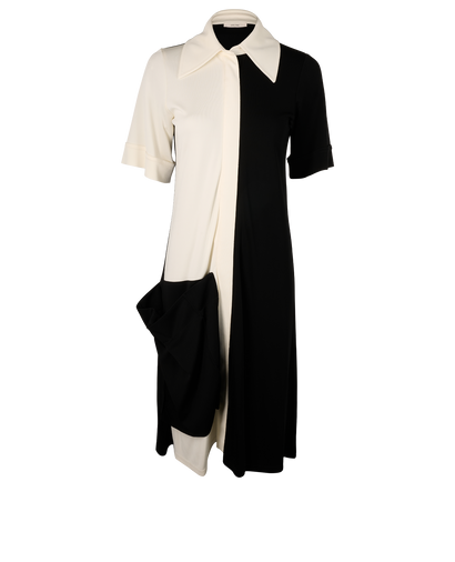 Celine Pre-Fall 2017 Two-Tone Dress, &pound;250, Clothing, Black/Cream, Viscose, Front view