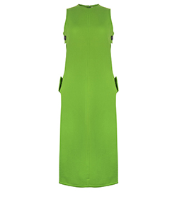 Celine Belted Maxi Dress, Wool, Lime Green, Size UK 8