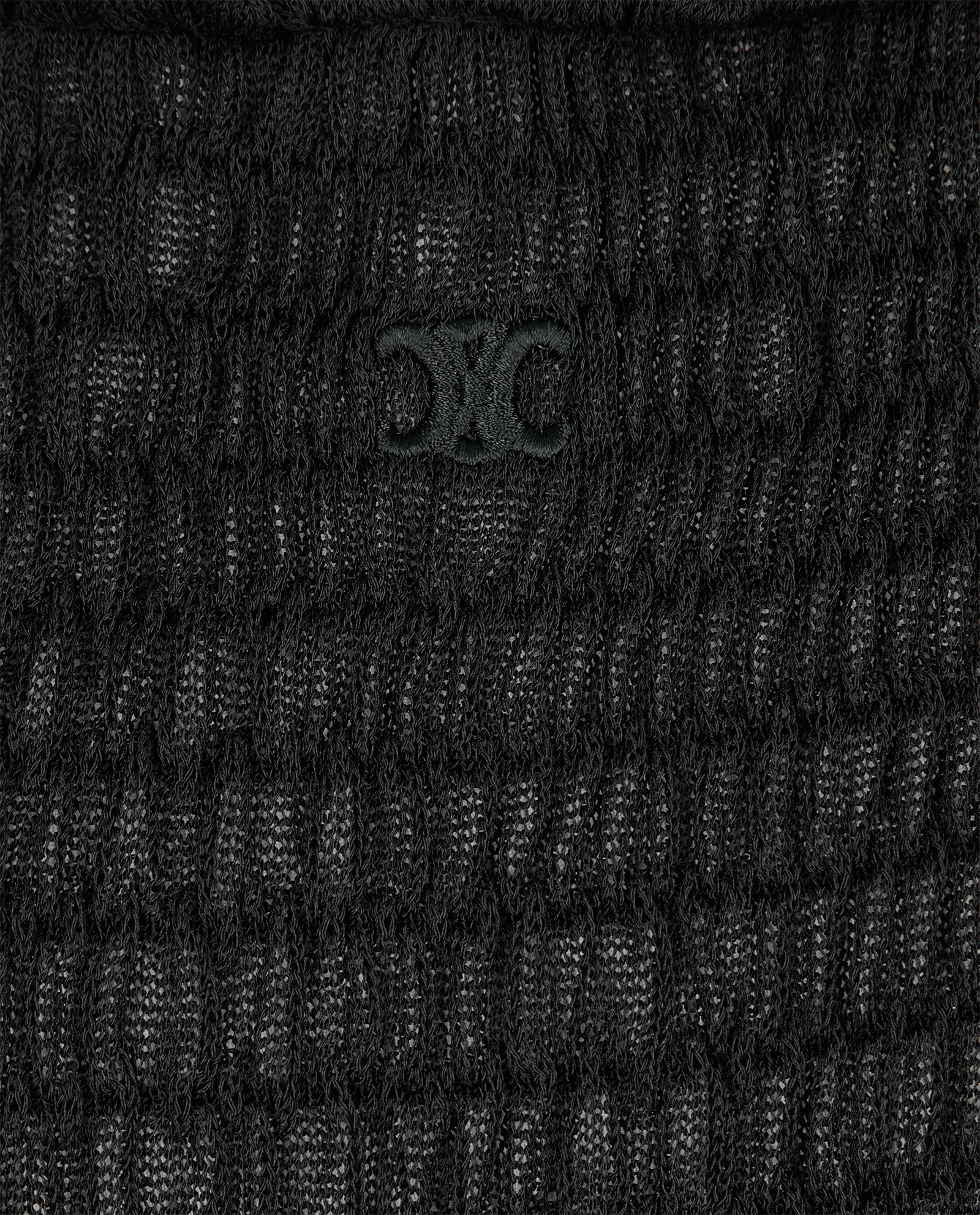 Celine Embroidered Triomphe Mini Dress, &pound;695, Handbags, Black, Silk, Other view