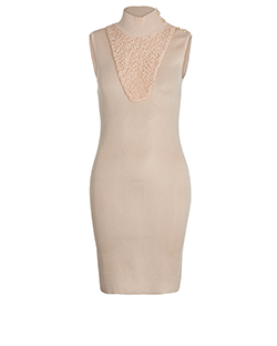 Chanel Knitted Sleeveless Turtleneck Dress, Rayon/Nylon, Pink, 10, 4