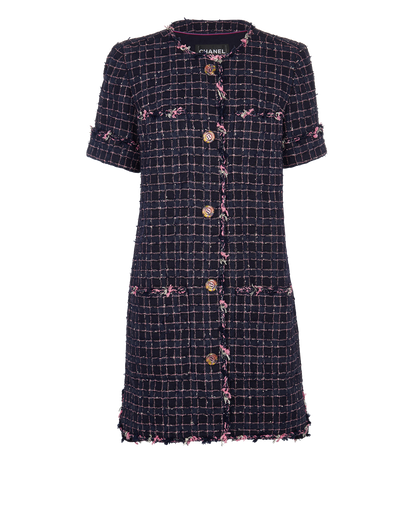 Chanel Short Sleeve Tweed Dress, front view