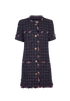 Chanel Short Sleeve Tweed Dress, front view