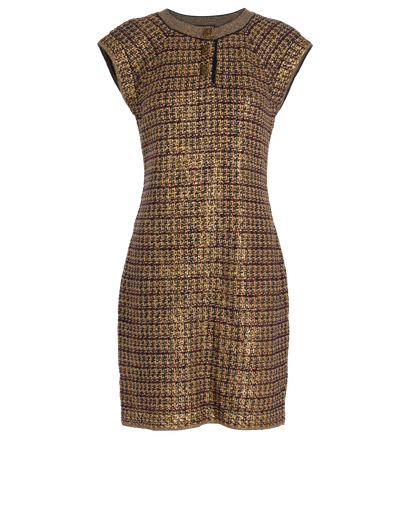 Chanel 2011 Sleeveless Tweed Dress, front view
