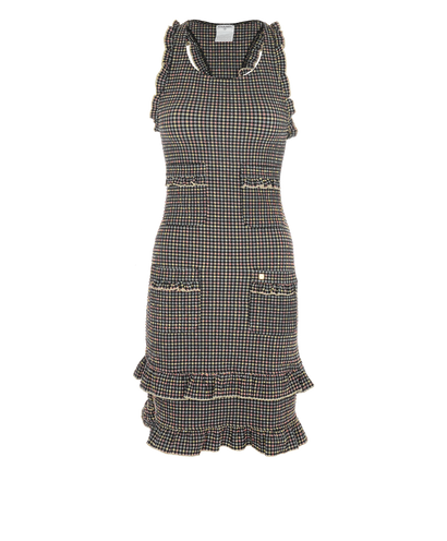 Chanel 01S Plaid Mini Dress, front view
