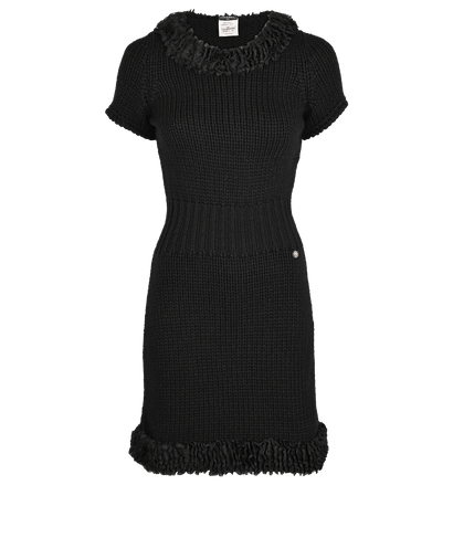 Chanel 08A Ruffles Knit Dress, &pound;450, Clothing, Black, Cashmere/Polyester (Polymer), Front view