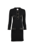 Chanel Pockets Dress, &pound;650, Clothing, Black, Cashmere, Front view