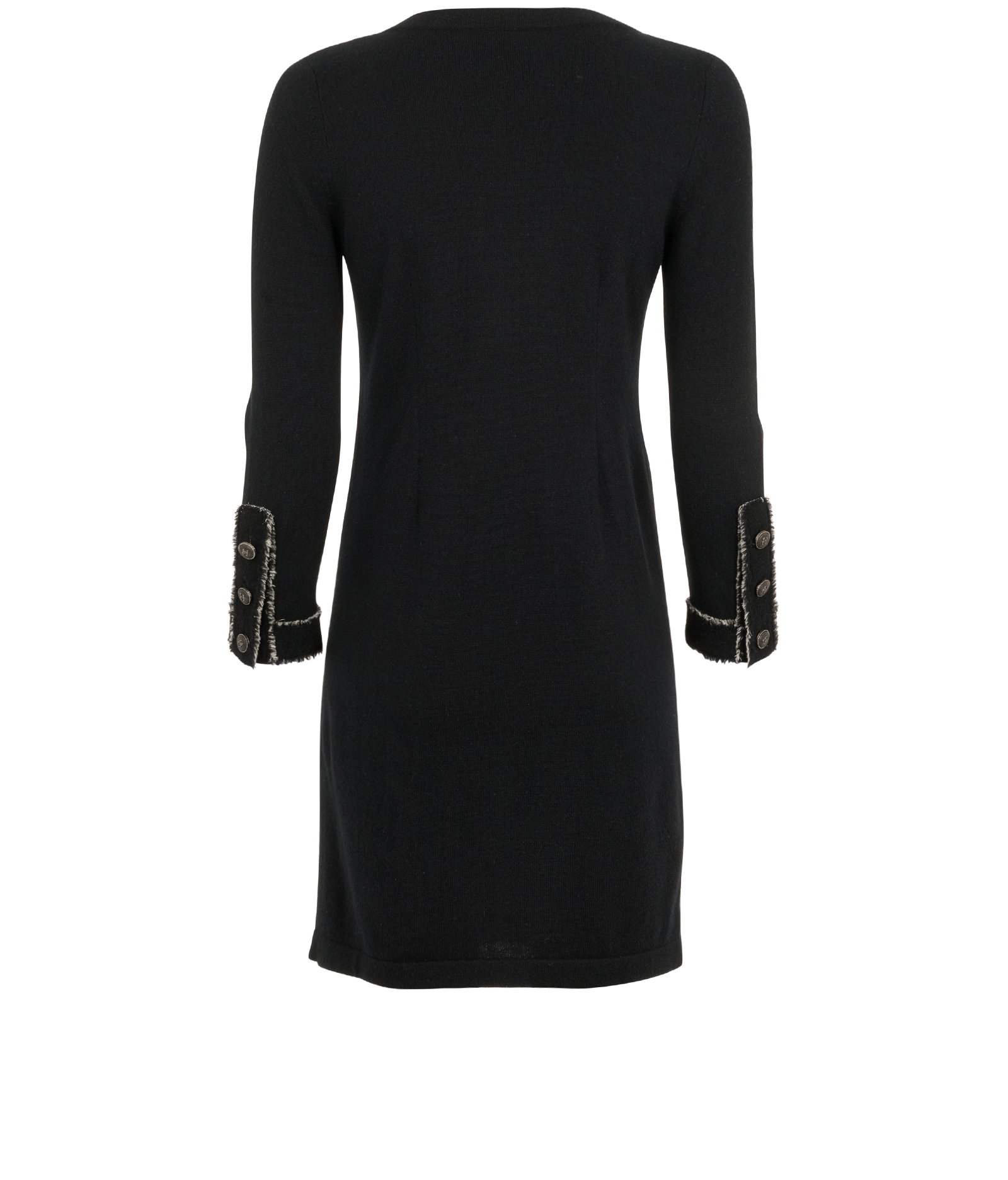 Chanel Pockets Dress, &pound;650, Clothing, Black, Cashmere, Back view