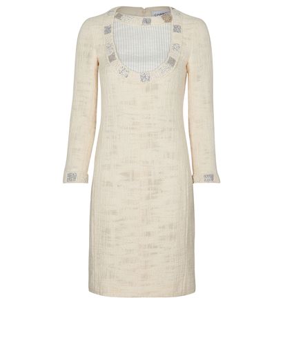 Chanel Long Sleeves Tweed Dress, front view