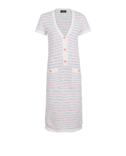 Chanel Striped Short Sleeves Dress - Size Womens 6