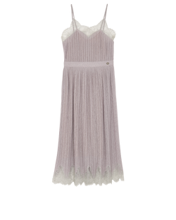 Chanel Lace Glitter Dress, Nylon/Silk, Silver/Purple, UK6, 3*