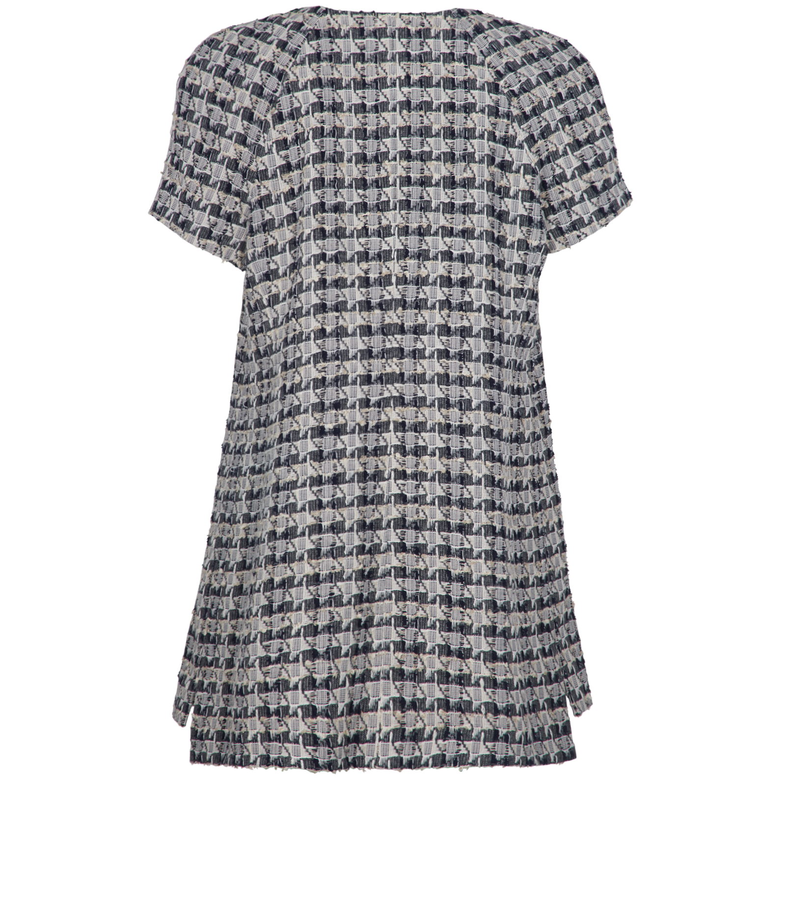 Chanel Tweed Dress, &pound;750, Clothing, Blue/Cream, Cotton, Back view