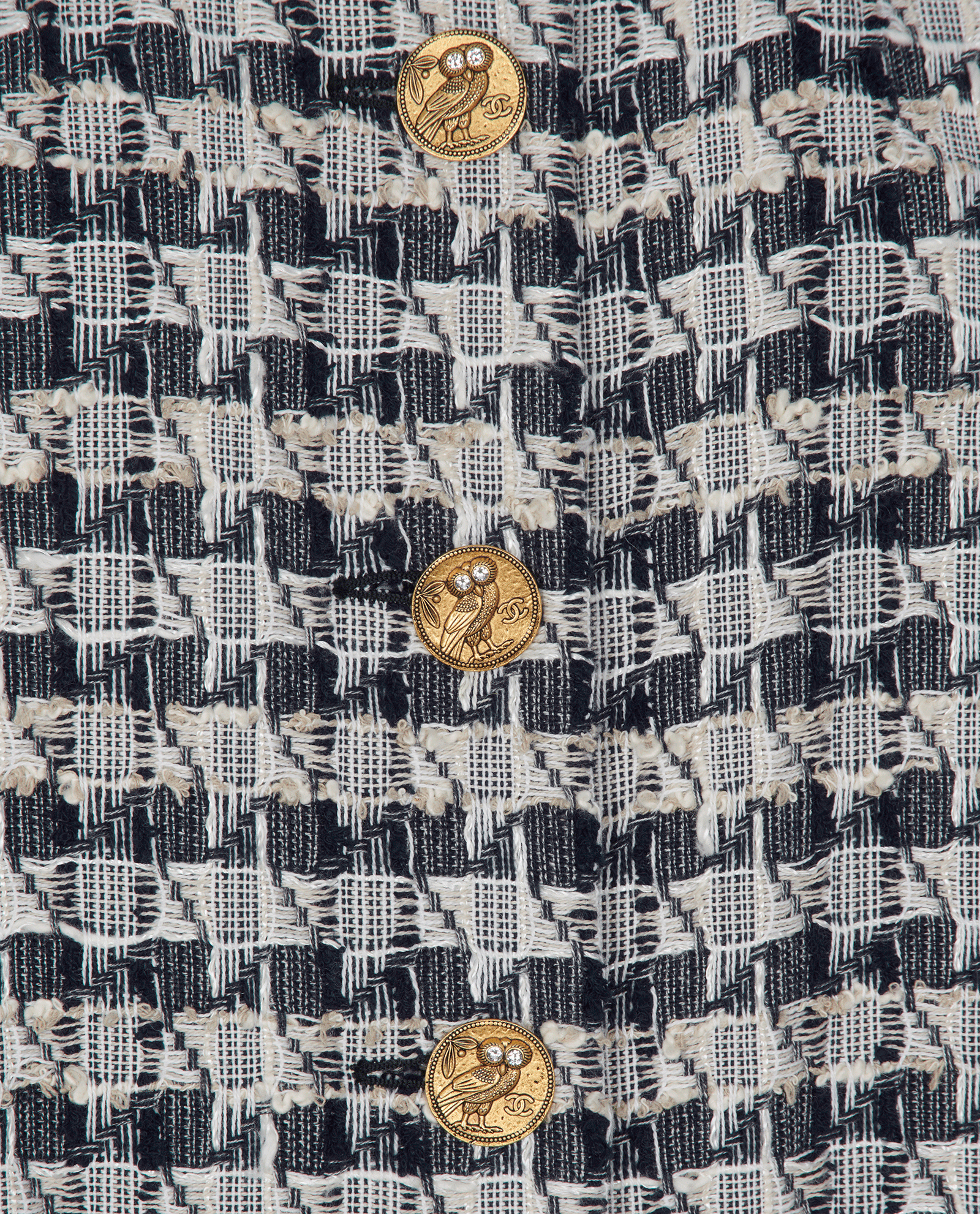Chanel Tweed Dress, &pound;750, Clothing, Blue/Cream, Cotton, Other view