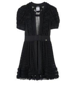 Chanel 10P Knitted Mini Dress, Cotton/Poly, Black, UK 6, 1*