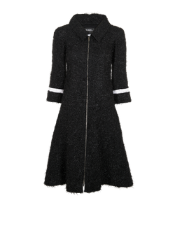 Chanel Zipped Midi Dress, Cotton, Black, UK6, 3*